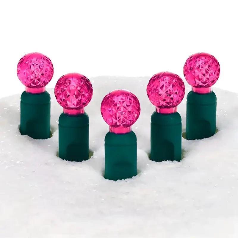 70 G12 Pink LED Christmas Lights, 4