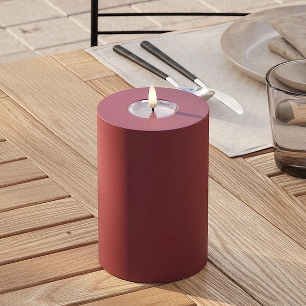 Bordeaux LED Candle 10 x 15 cm