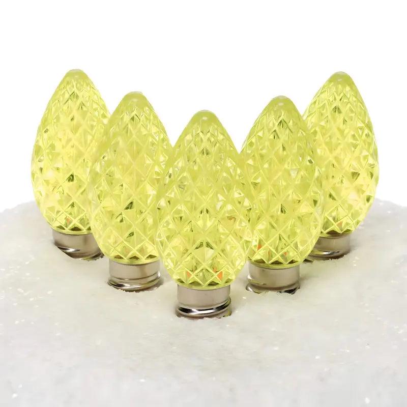 C7 Gold Faceted ProCore LED Christmas Light Bulbs
