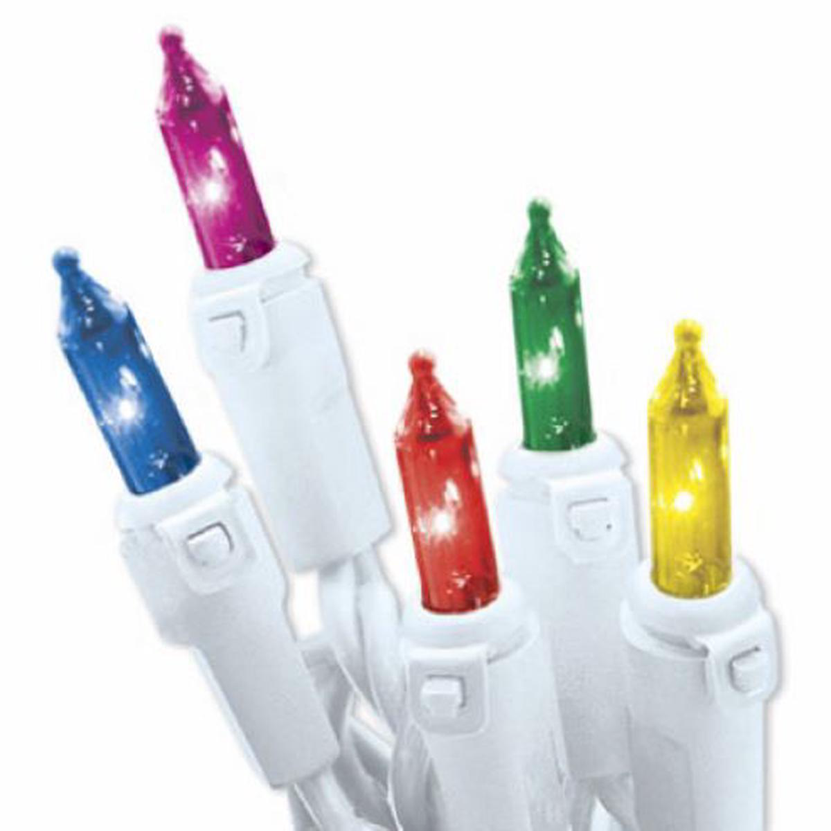 Holiday Wonderland 48601-88A 100-Count Multi-Color With White Cord Christmas Light Set 8211 Quantity of 9