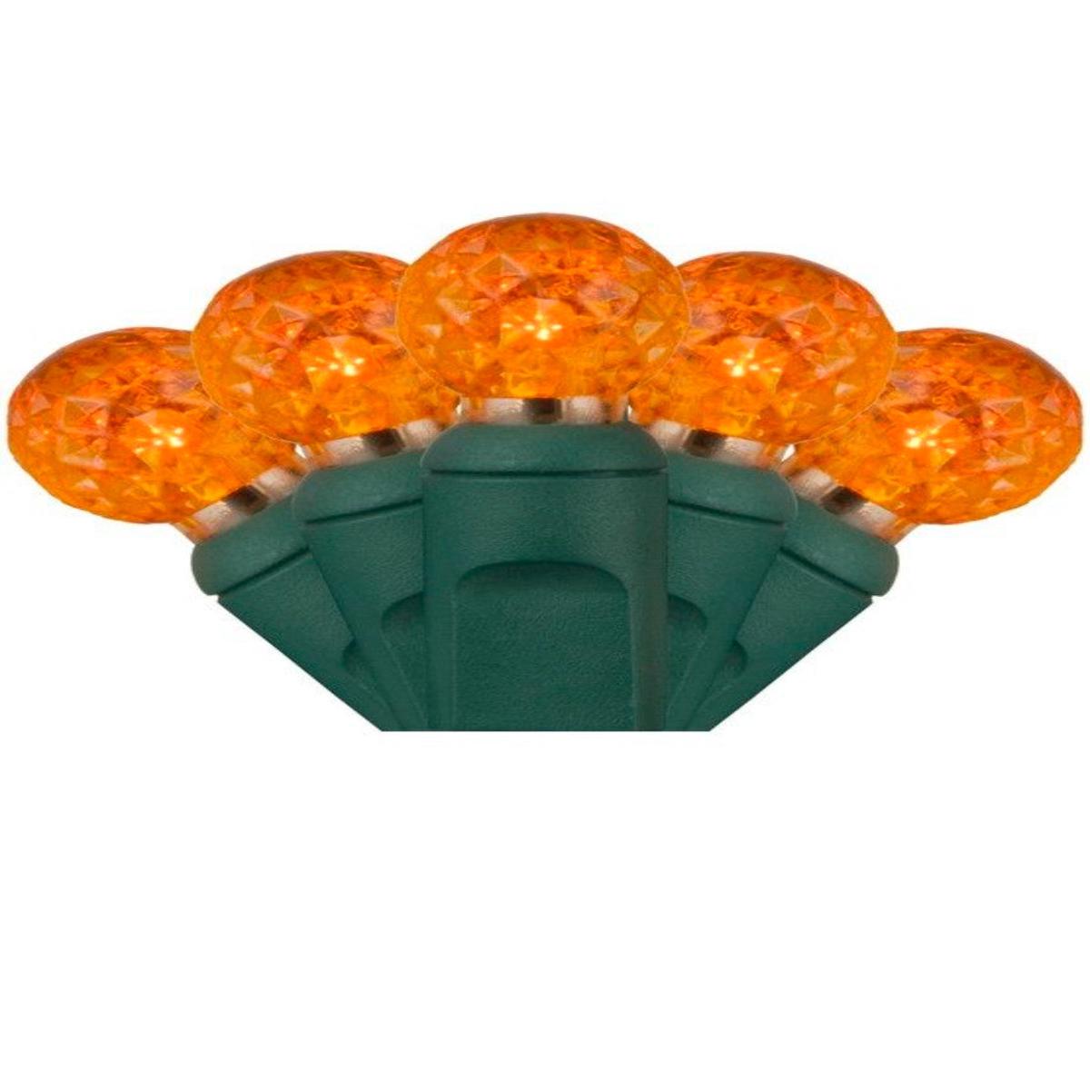 Professional G12 Orange Mini Bulb Lights  70L 4 Inch Spacing Outdoor String Lights