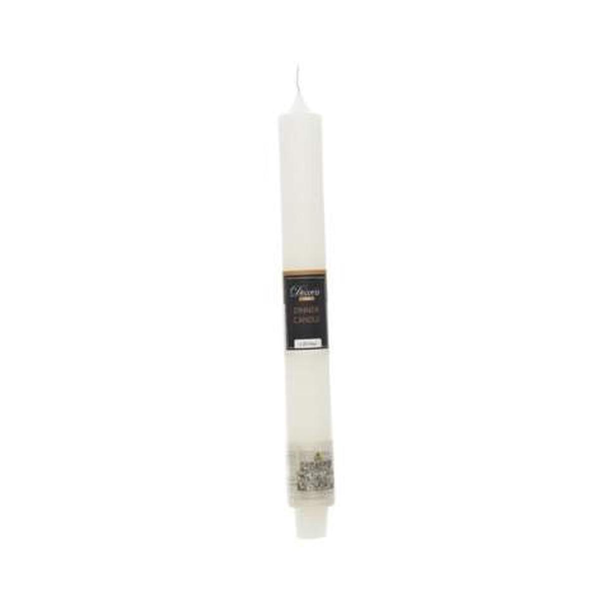 wax dinner candle rustic white
