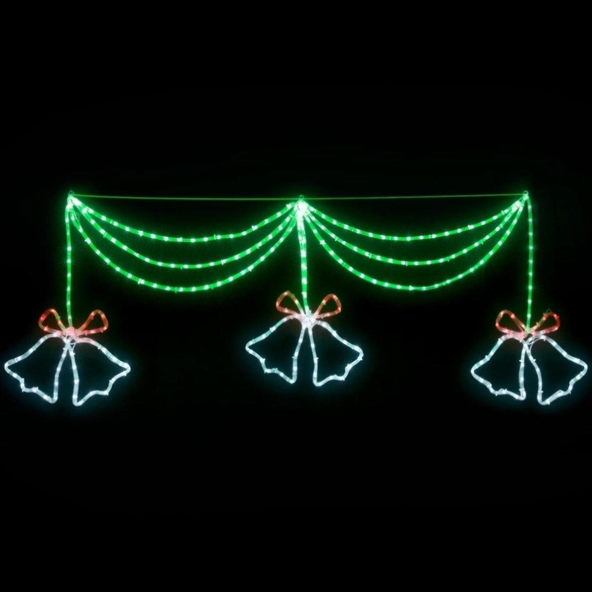1.8M Christmas Lights 288 LED Bell Motif Light Decorations Jingle Jollys XMAS-MOT-D-BELL-MC01