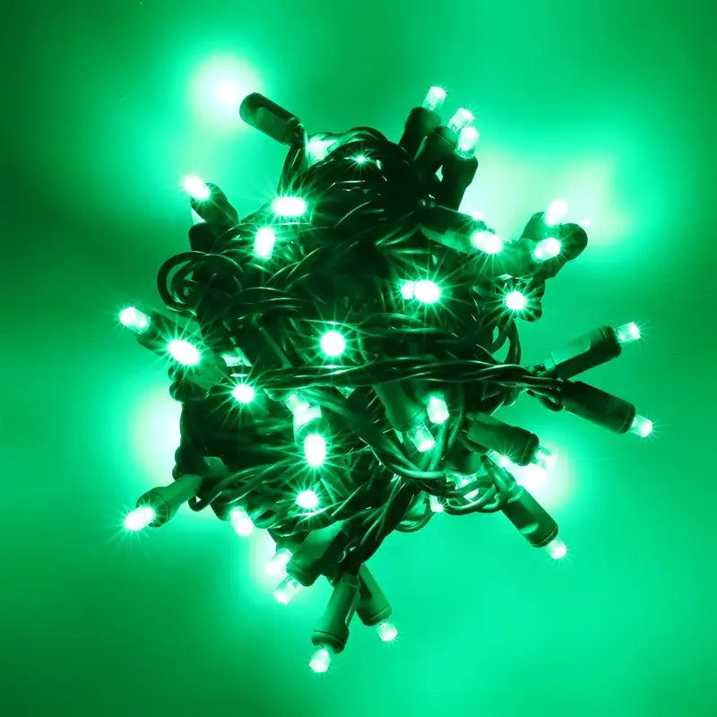 50 5mm Green QuadSpark Strobing/Static LED Strobe Lights, 6