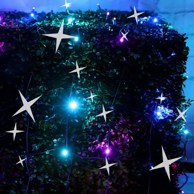 5mm 4' x 6' Stardust Blue, Purple, Teal DreamSpark Smooth Fade LED Net Lights