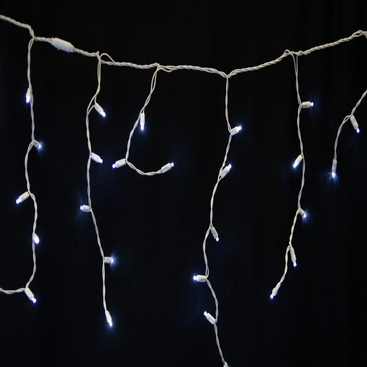 5MM Icicle Lights  Pure White LED Holiday String Lights