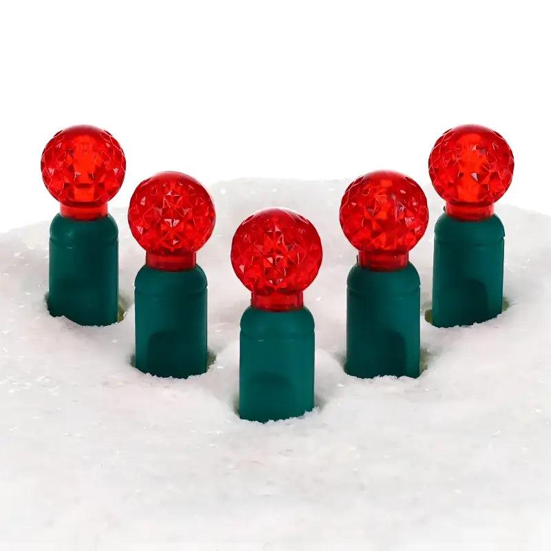 70 G12 Red LED Christmas Lights, 4