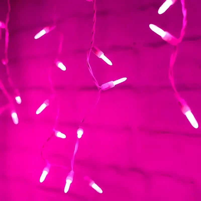 70 M5 Pink LED Icicle Lights
