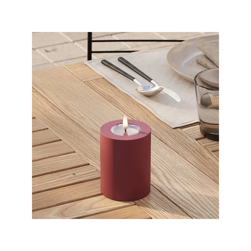 Bordeaux (Red) LED Candle 7.5 x 10 cm