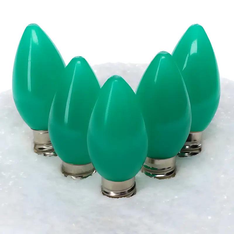 C7 Green Smooth ProCore LED Christmas Light Bulbs
