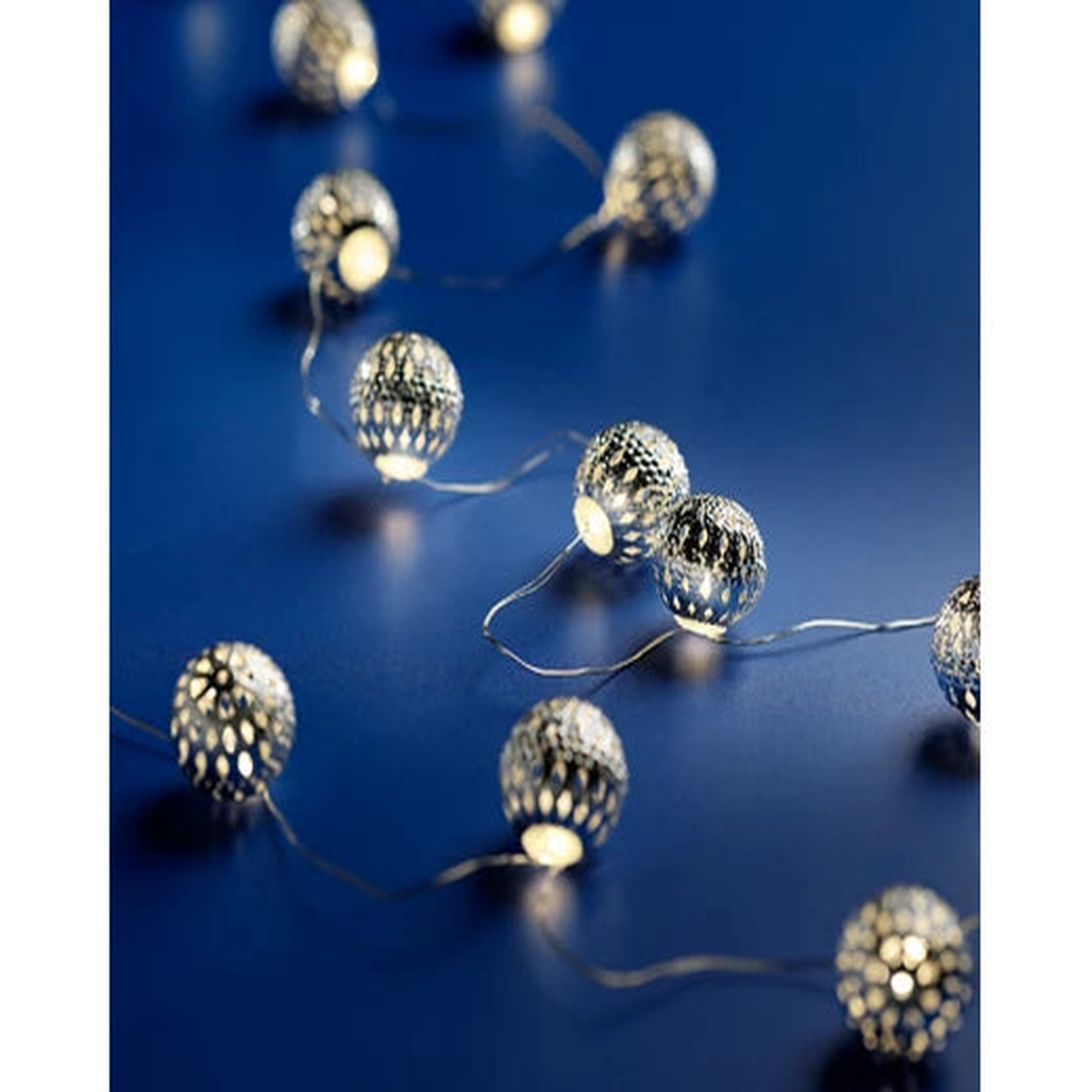 Micro LED deco string lights L110cm - silver/warm white
