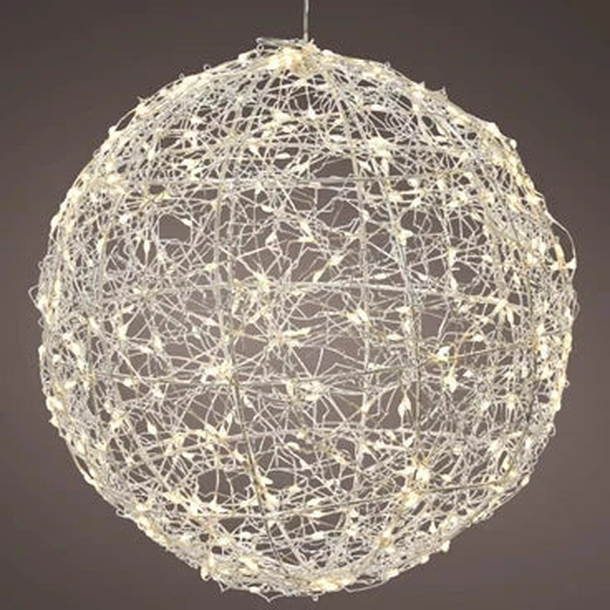 Micro LED frame light gb metal ball steady outdoor silver/warm white dia28cm