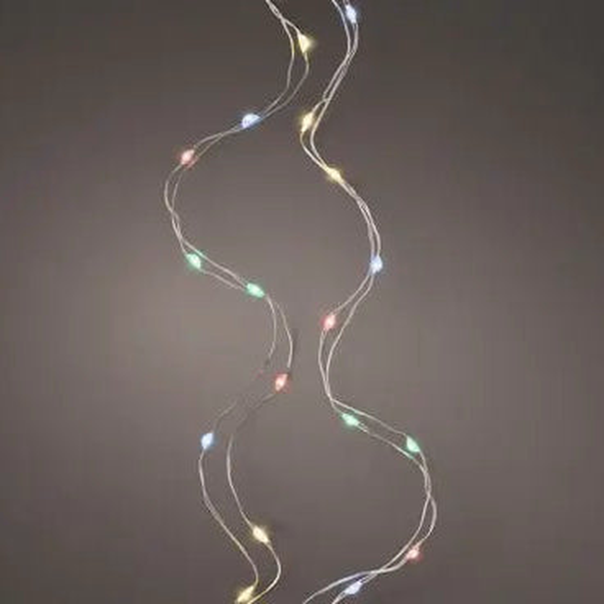 Micro LED stringlights steady BO indoor silver/multi L.495cm