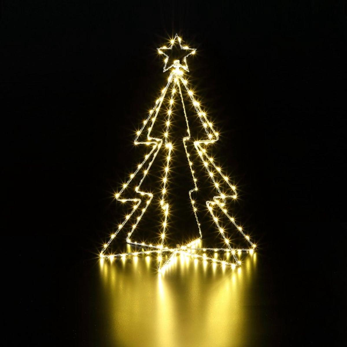 Noma 3721013 45cm 3D Silver Metal Tree with 187 warm white LEDS
