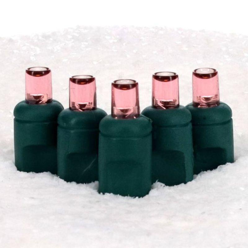 100 5mm Pink LED Christmas Lights, 4