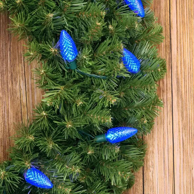 25 C9 Blue LED Christmas Lights, 8