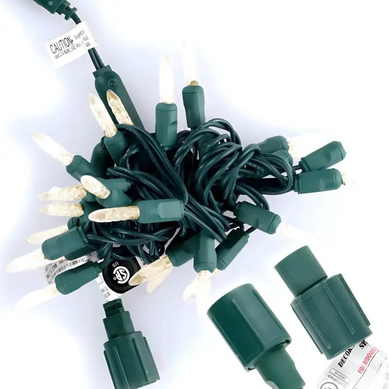 25 M5 Warm White Commercial Co-Axial LED Christmas Lights, 4
