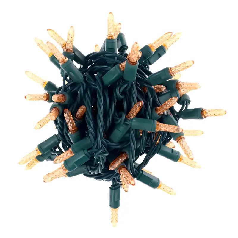 35 M5 Orange LED Christmas Lights, 4