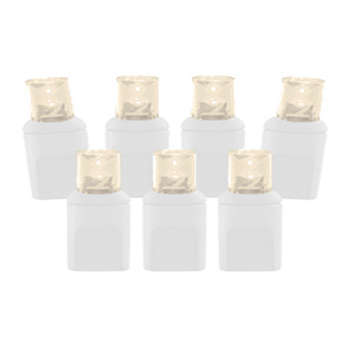 5mm Warm White LED Lights (White Cord)  70L 4
