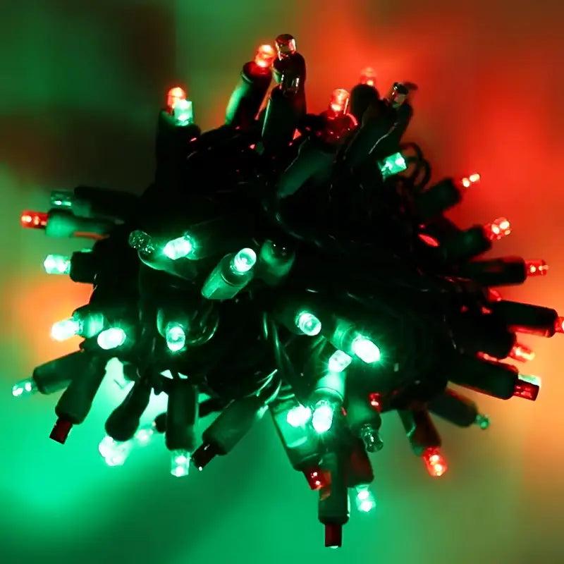 70 5mm Red, Green DreamSpark Slow Fade LED Christmas Lights, 4