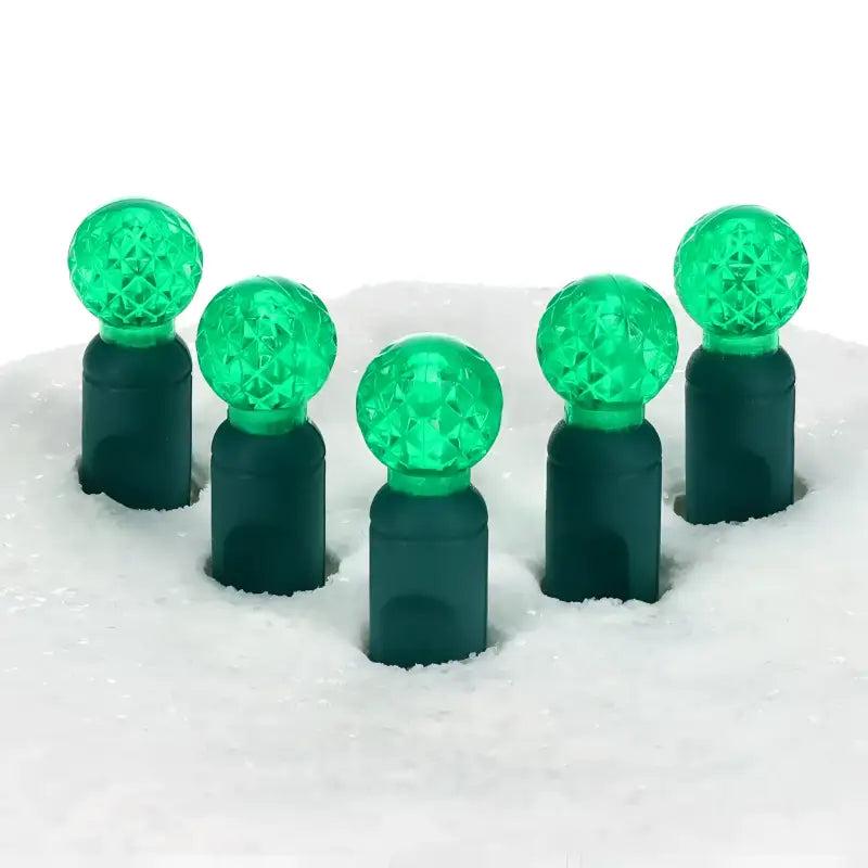 70 G12 Green LED Christmas Lights, 4