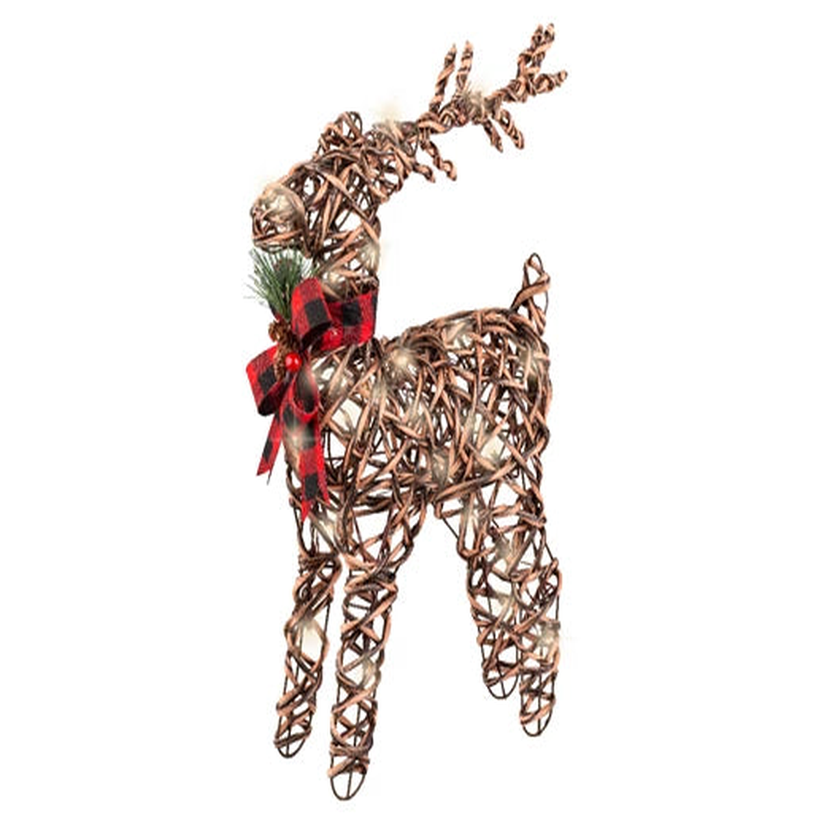 LED reindeer rattan steady BO indoor brown/warm white L.12cm x W.30cm x H.55cm