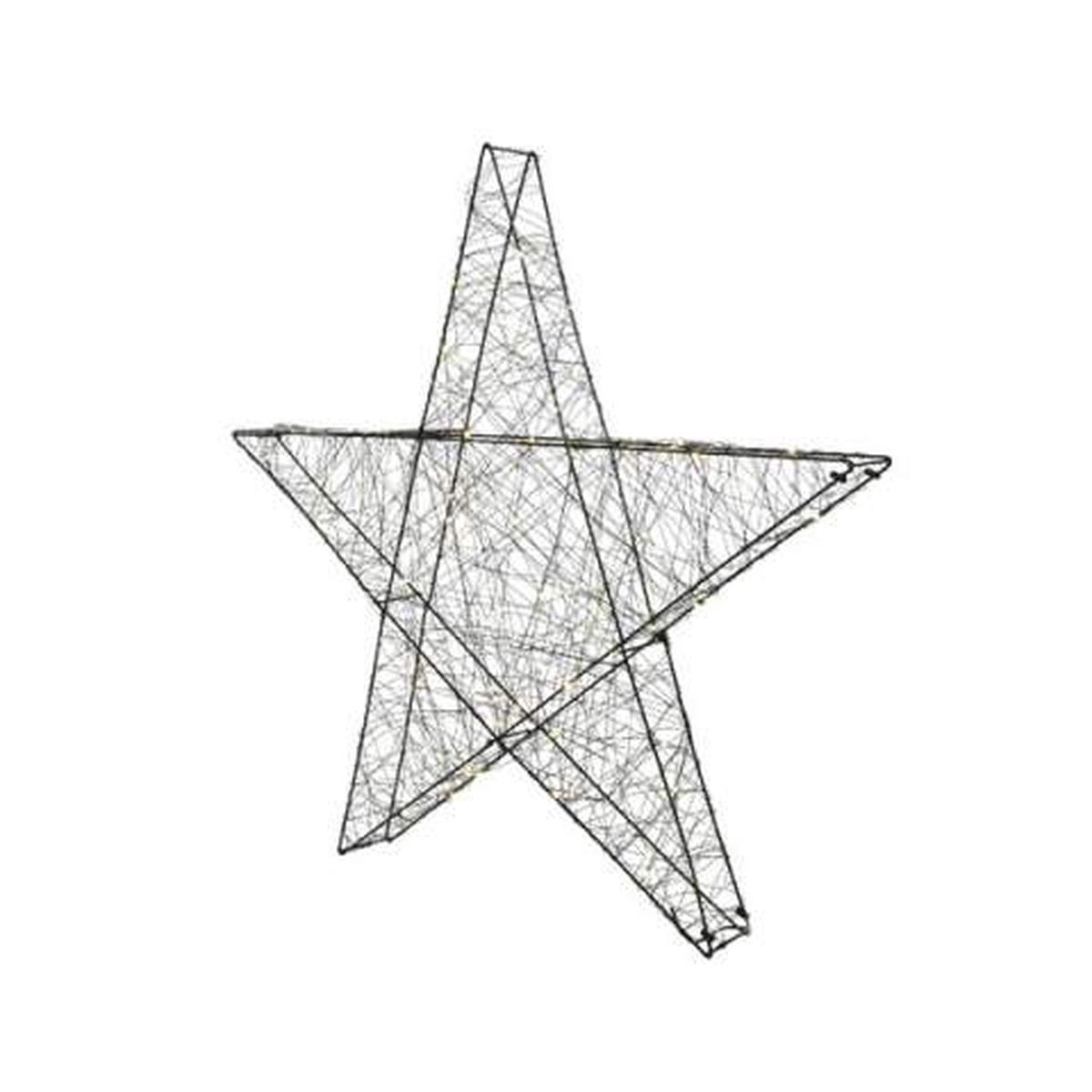 Micro LED star metal star   -  black/warm white