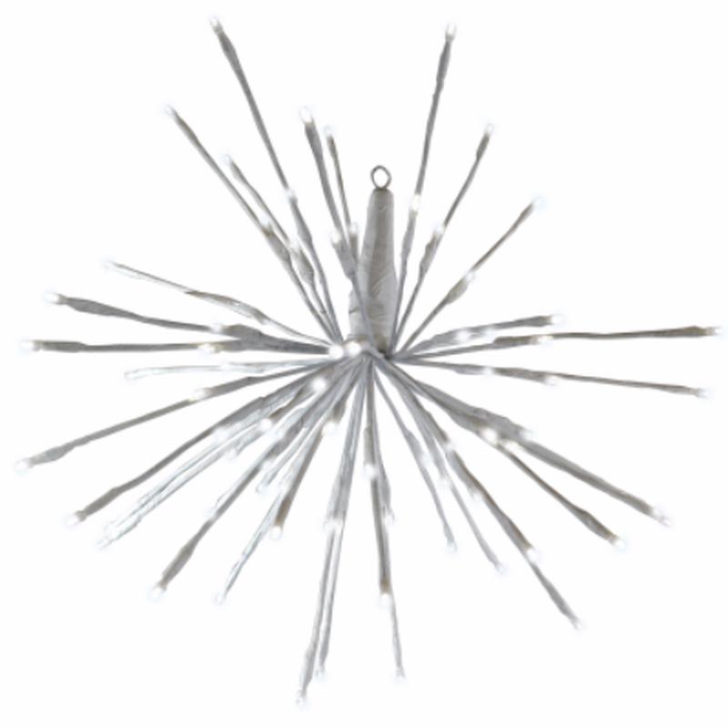 Radiant Blasts Christmas Light, 8 Functions, 80 Pure White LEDs, 16 In.