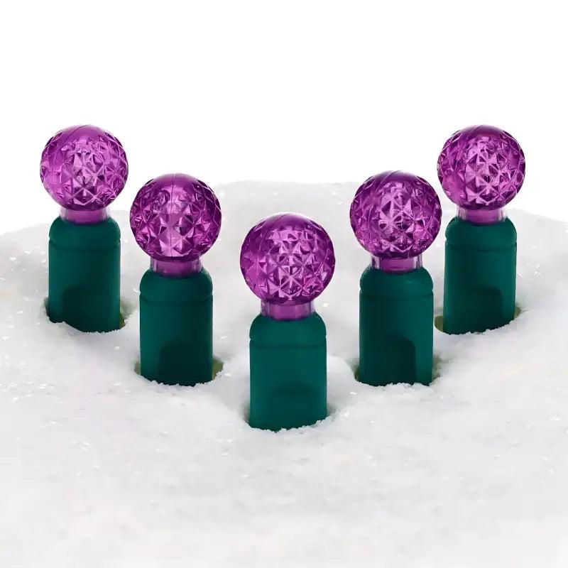 70 G12 Purple LED Christmas Lights, 4