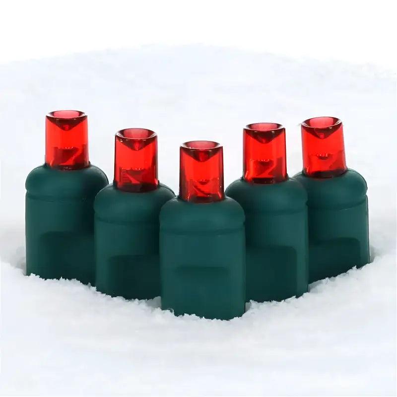 100 5mm Red LED Christmas Lights, 4