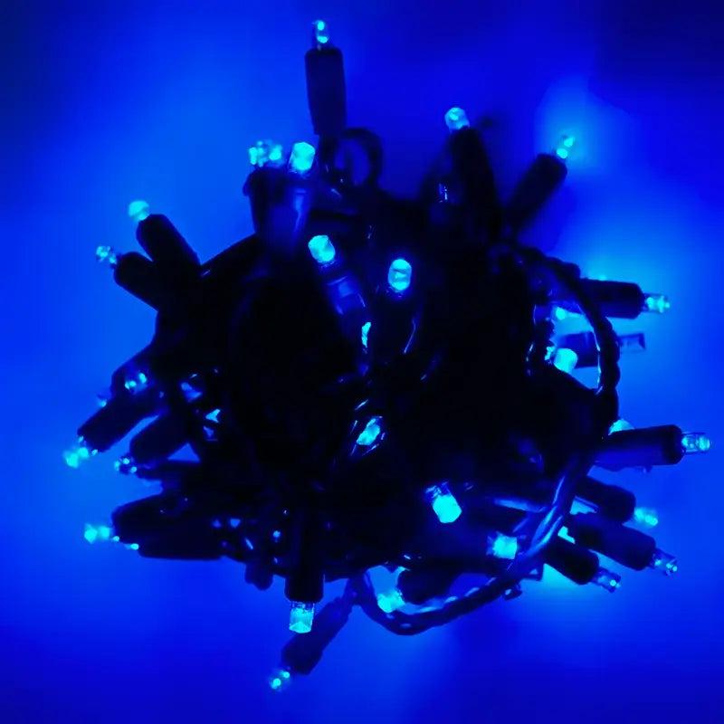 70 5mm Blue DreamSpark Slow Fade LED Christmas Lights, 4