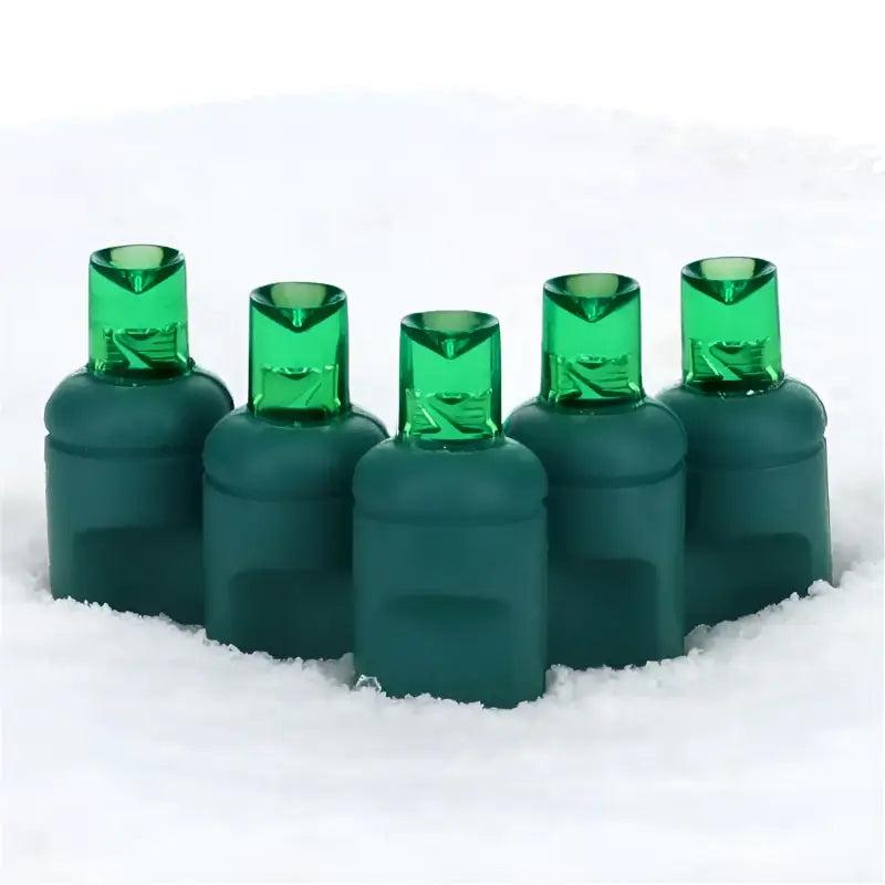 100 5mm Green LED Christmas Lights, 4