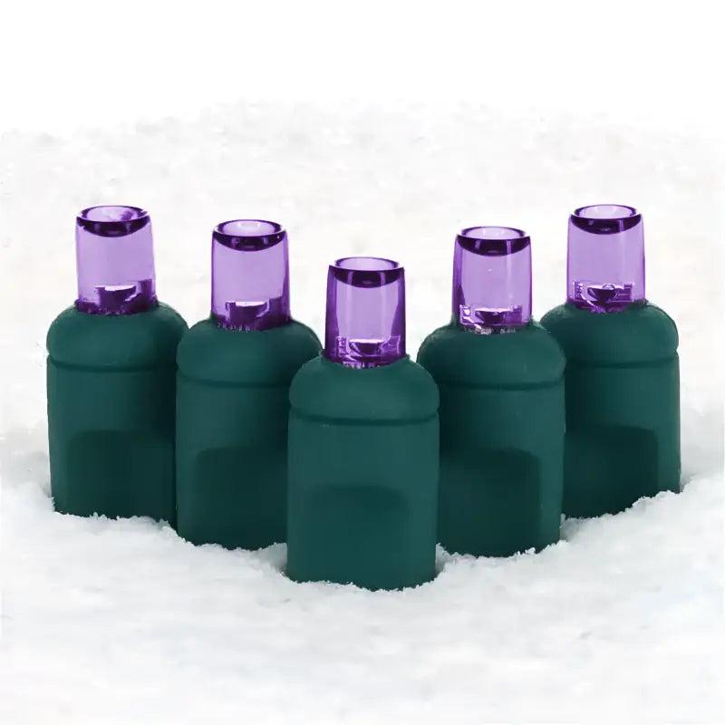 100 5mm Purple LED Christmas Lights, 4