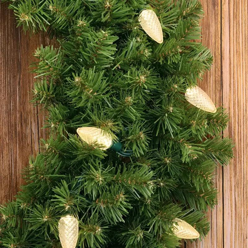 25 C9 Warm White LED Christmas Lights, 8