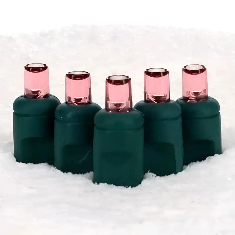 35 5mm Pink LED Christmas Lights, 4