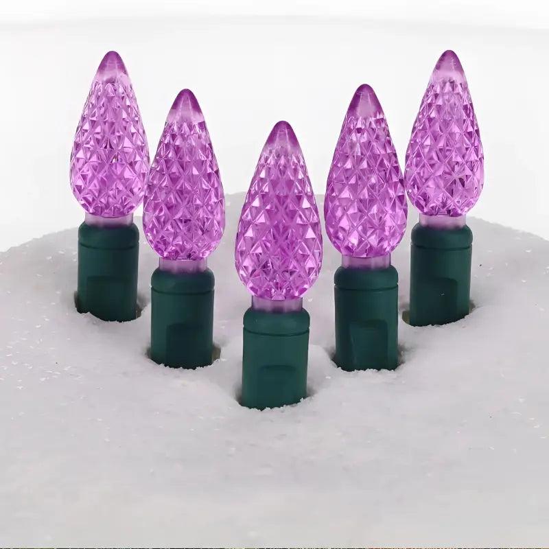 35 C6 Purple LED Christmas Lights, 4