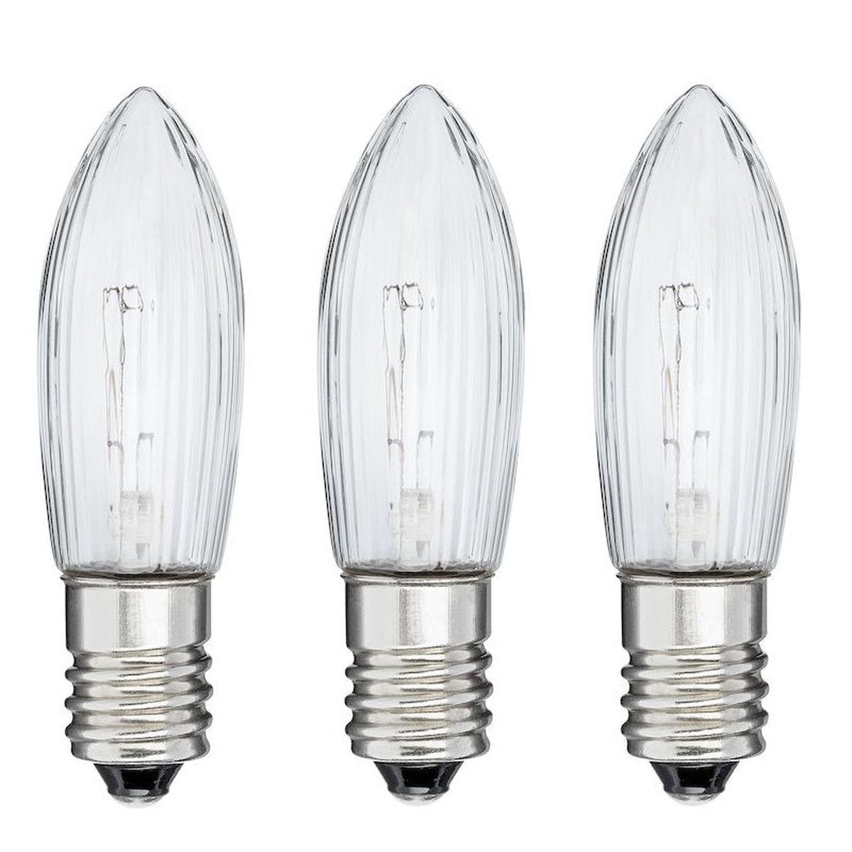 Konst Smide 1051-030 Spare 4-6 Welcome Light Bulb Pkt3 55V 3W E10