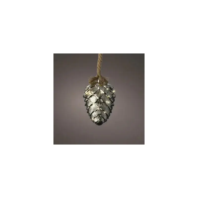 Micro LED pinecone steady BO indoor smokey/classic warm D.15cm x H.21cm