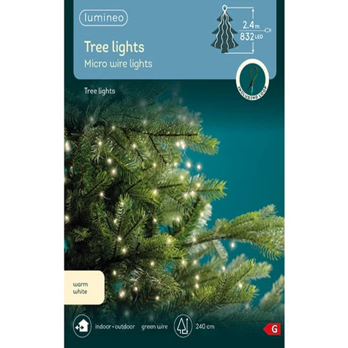 Micro LED tree bunch L240cm warm white