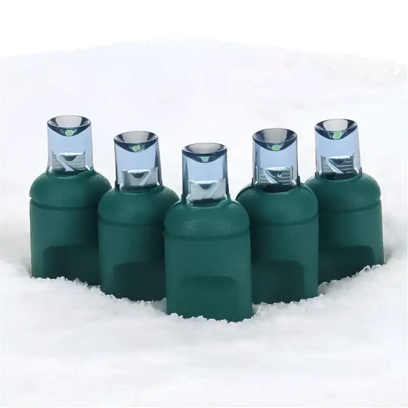 100 5mm Teal LED Christmas Lights, 4