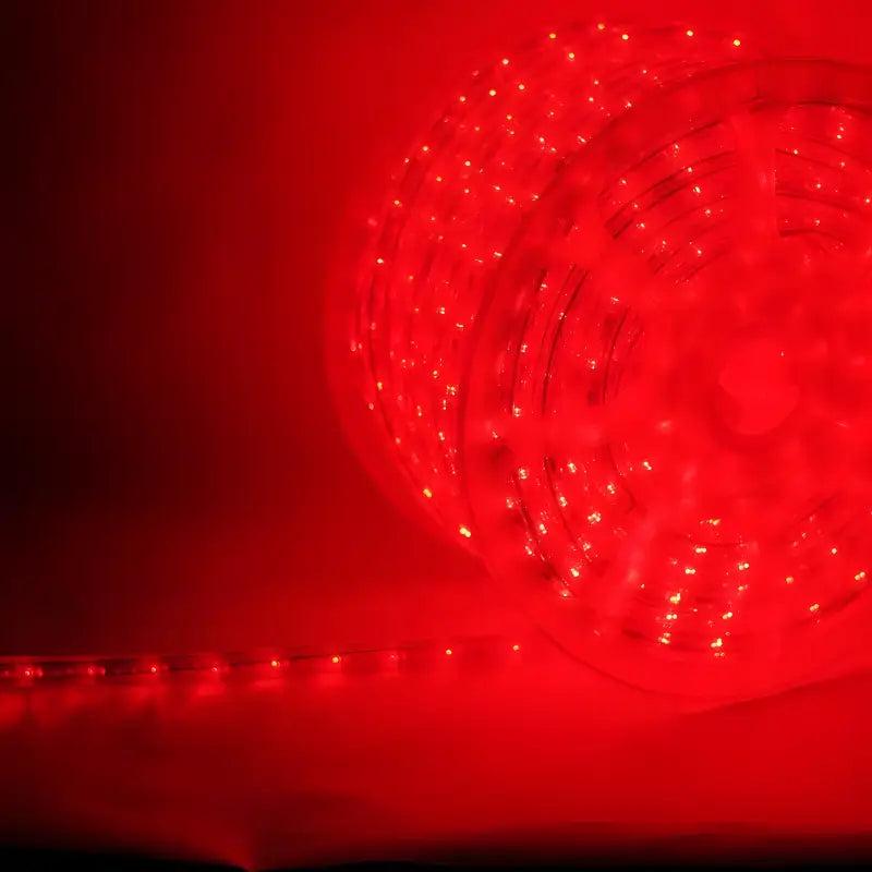 150' Red LED Rope Light, 2 Wire 1/2