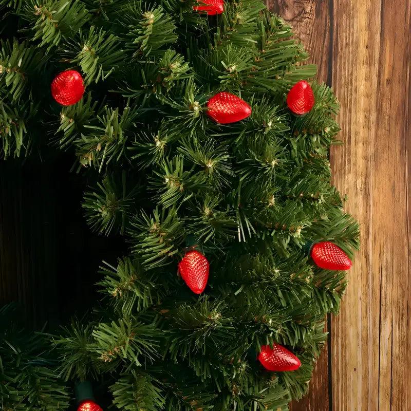 25 C7 Red LED Christmas Lights, 8
