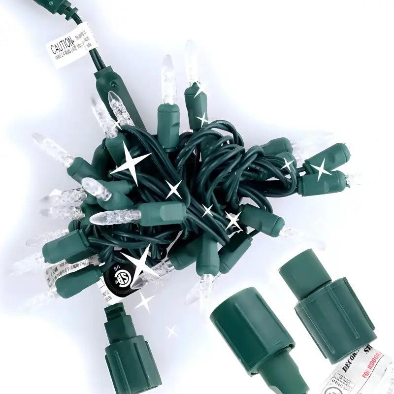 25 M5 Cool White Twinkle Commercial Co-Axial LED Christmas Lights, 4