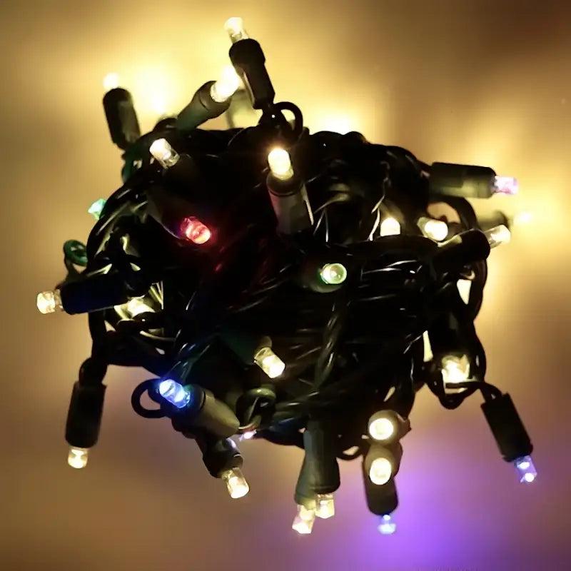 50 5mm ColorSplash Treasure Warm White/RGB Smooth Fading LED Christmas Lights, 6