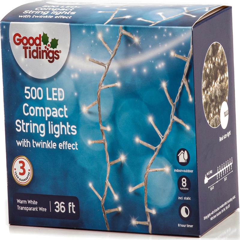 LED Compact 500 Warm White Twinkle 36