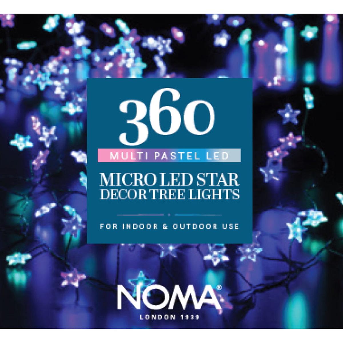 Noma 1621401 Micro Star Garland 360 LED Lights - Multi Pastel