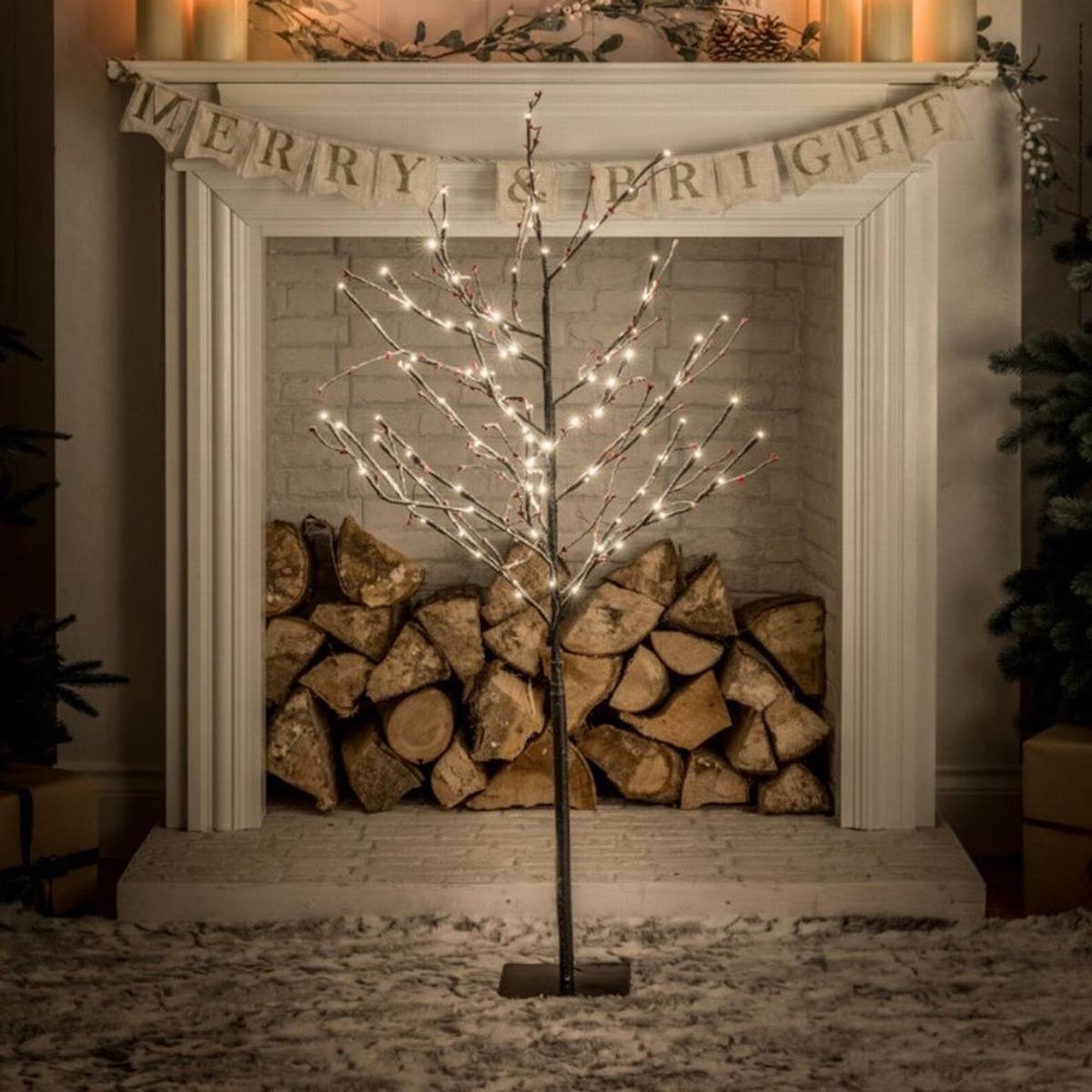 NOMA Snowy Twig Tree 1.2M  Warm White - 3718321