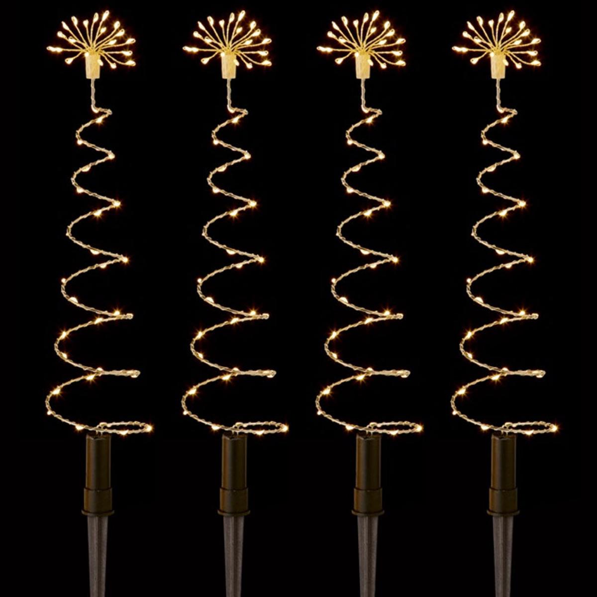 Silver Tree Path Lights 4 Piece 30cm  Warm White - LV201160WW
