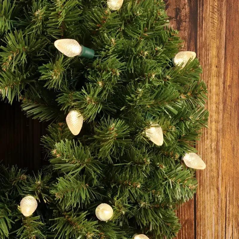25 C7 Warm White LED Christmas Lights, 8