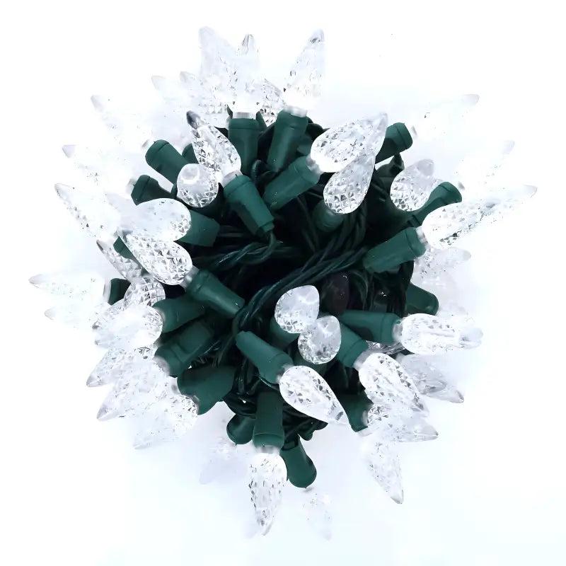 70 C6 Cool White LED Christmas Lights, 4